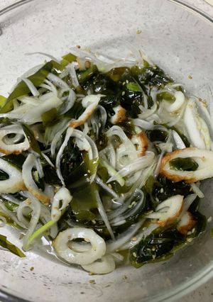 新玉ねぎの酢の物　簡単酢の物　ちくわ-レシピのメイン写真