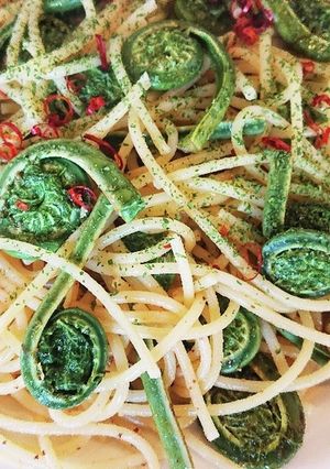 こごみのピリ辛パスタ-レシピのメイン写真