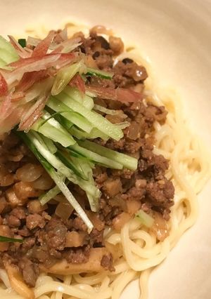 キノコたっぷり！胡麻香る！肉みそ麺-レシピのメイン写真