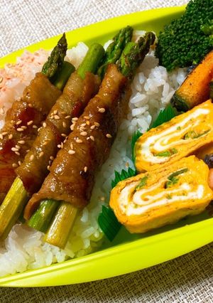 お弁当diary・アスパラの肉巻き弁当-レシピのメイン写真