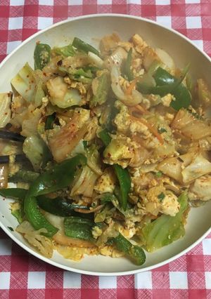 豆腐とキムチの野菜炒めフルバージョン-レシピのメイン写真