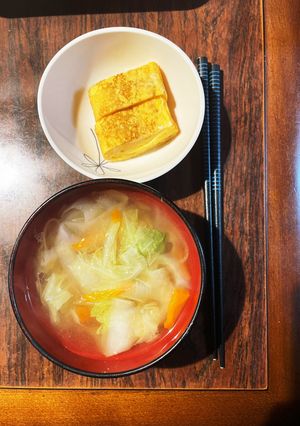 白菜と根菜麹味噌汁-レシピのメイン写真