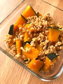 鶏ひき肉とカボチャのそぼろ煮-レシピのメイン写真