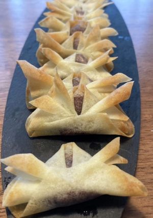 春巻きの皮で兜のチョコパイ　子どもの日-レシピのメイン写真