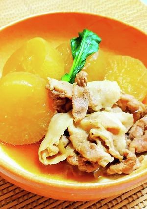 材料2つで美味しいおかず、豚こま大根煮-レシピのメイン写真