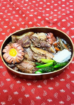 息子塾弁〜焼き豚弁当-レシピのメイン写真