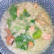 レンジで!オートミールの鮭入り茶粥風