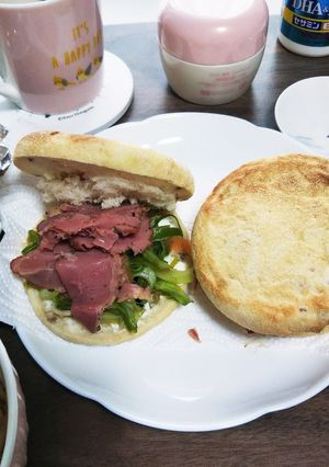 キャベツサラダのパストラミビーフマフィン-レシピのメイン写真