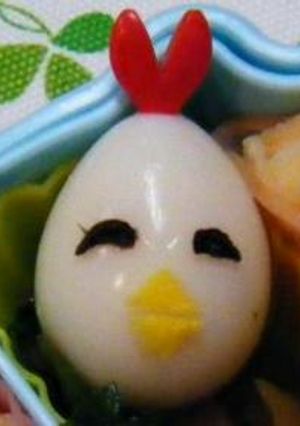 うずらの卵でニワトリさん(キャラ弁）-レシピのメイン写真