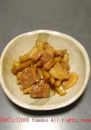 ゴボウと豚バラ肉の炒め煮-レシピのメイン写真