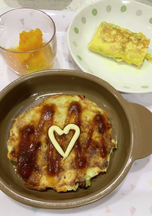 離乳食や糖質制限に！豆腐でお好み焼き-レシピのメイン写真