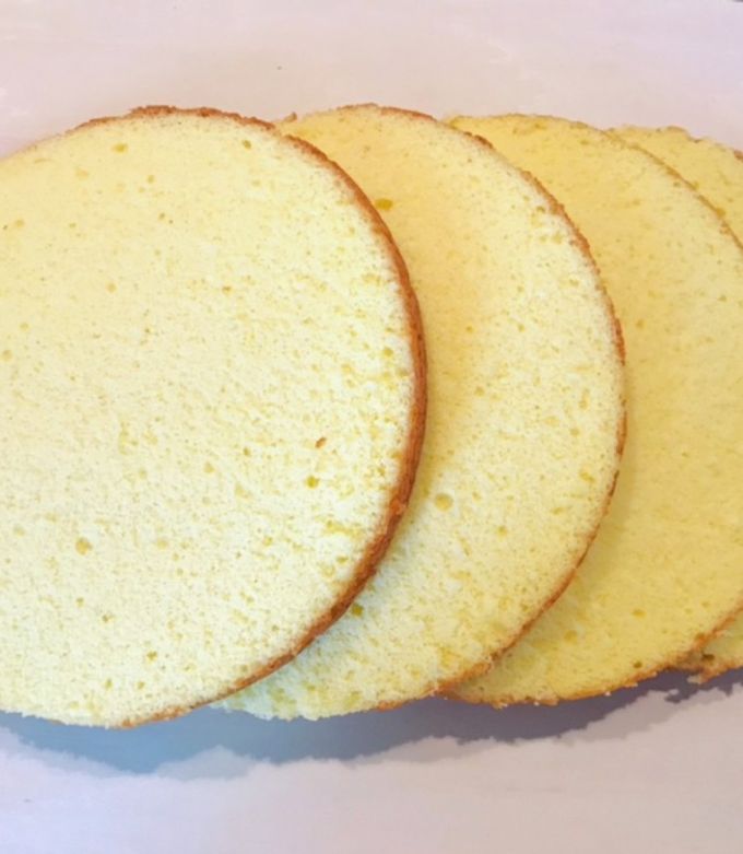 スポンジケーキの切り方、スライスの仕方-レシピのメイン写真