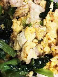 小松菜と豚肉の中華炒め-レシピのメイン写真