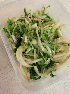 新玉ねぎの水菜ツナサラダ-レシピのメイン写真