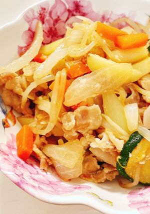 超簡単♡塩麹でほっこり♡豚野菜炒め-レシピのメイン写真