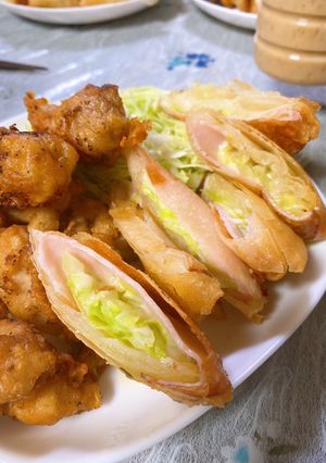 キャベツのハムチーズ春巻き-レシピのメイン写真