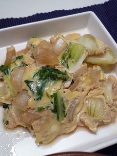 お野菜たっぷり卵とじチンゲン菜-レシピのメイン写真
