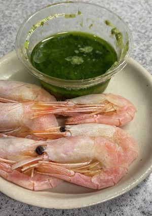 有頭エビのバジルソース-レシピのメイン写真
