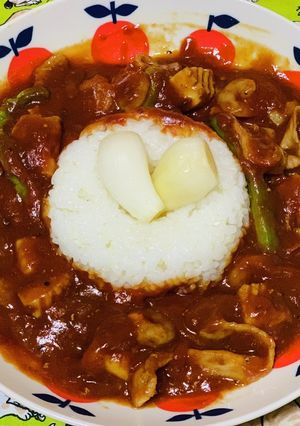 シーフードアスパラのハヤシライス-レシピのメイン写真