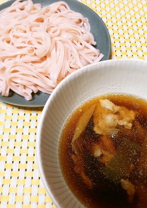 長ネギと豚肉の素麺の温かいつけだれ-レシピのメイン写真