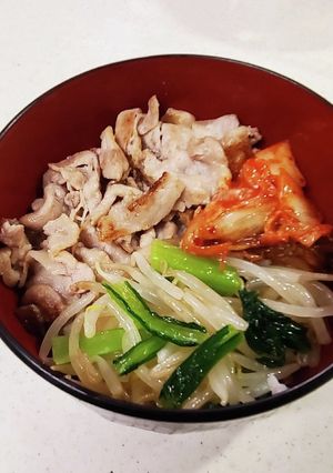 時短!!簡単!!ビビンバ風丼-レシピのメイン写真