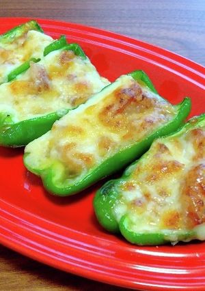 ピーマンの焼鳥詰め チーズ焼き-レシピのメイン写真