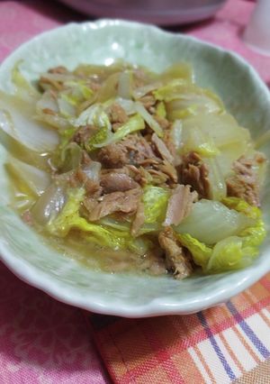 ちょー簡単！白菜とツナの煮もの-レシピのメイン写真