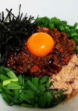 超簡単！キーマカレーの台湾まぜそば！！-レシピのメイン写真