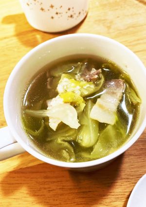 春キャベツとベーコンの塩麹コンソメスープ-レシピのメイン写真
