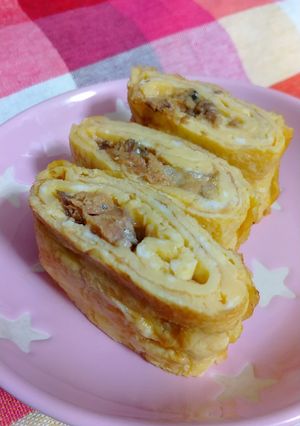 サバ味噌缶のふっくら卵焼き-レシピのメイン写真