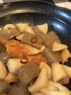 こんにゃくと竹輪 エリンギの簡単炒め煮-レシピのメイン写真