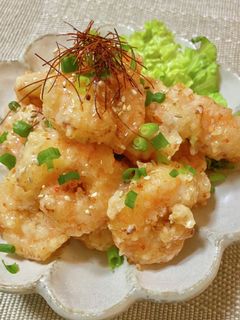 フライパンで簡単!サクサクエビマヨ*+-レシピのメイン写真