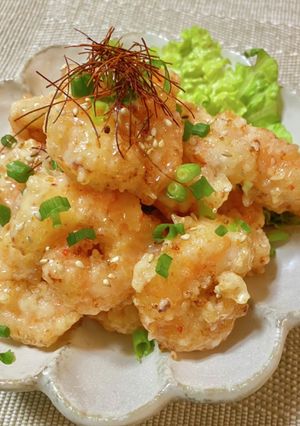 フライパンで簡単！サクサクエビマヨ*+-レシピのメイン写真