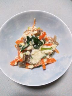 ほうれん草と人参の白和え-レシピのメイン写真