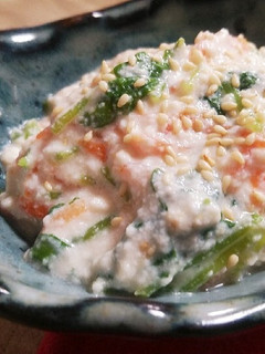 ごましゃぶだれで簡単!みつばの白和え-レシピのメイン写真