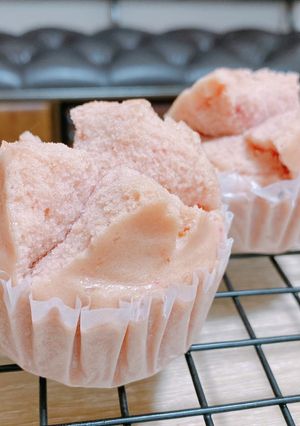 米粉の蒸しパン／さくらパウダー-レシピのメイン写真