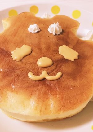 キャラクター型★厚焼きホットケーキ♪-レシピのメイン写真