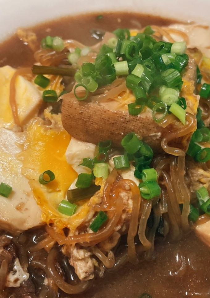 残ったすき焼きで！豆腐の卵とじ-レシピのメイン写真