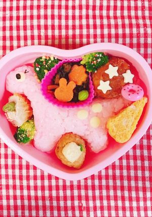 首長恐竜弁当　女の子　キャラ弁　デコ弁-レシピのメイン写真