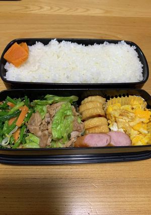 今日の弁当　5.6 豚肉と春キャベツ-レシピのメイン写真