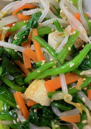 簡単　ナムル　もやし　ほうれん草　ちくわ-レシピのメイン写真