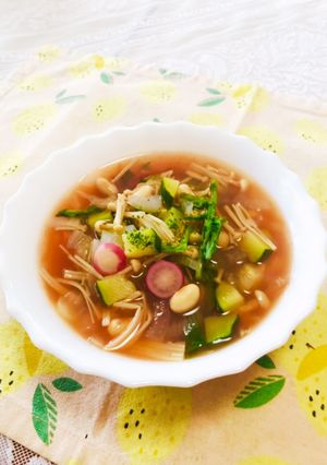 さっぱり☆豆と野菜のトマトスープ-レシピのメイン写真