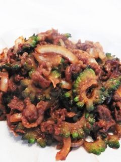 ゴーヤーと牛肉の味噌炒め-レシピのメイン写真