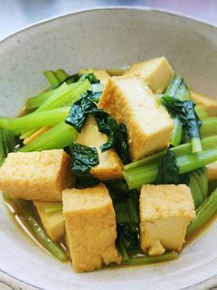 小松菜煮浸しにカレールーを入れてみた-レシピのメイン写真