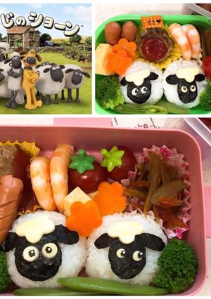 ひつじのショーンキャラ弁7歳&5歳児弁当-レシピのメイン写真