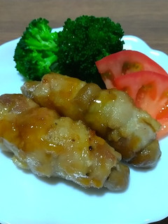肉巻き餅(発芽玄米焙煎餅米粉使用)-レシピのメイン写真