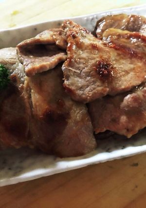 簡単！豚肉肩ロースのくろ酢炒め-レシピのメイン写真