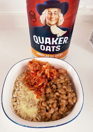 キムチーズ納豆オートミール-レシピのメイン写真