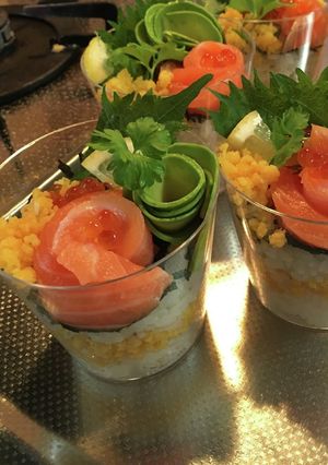 母の日にカップ寿司-レシピのメイン写真
