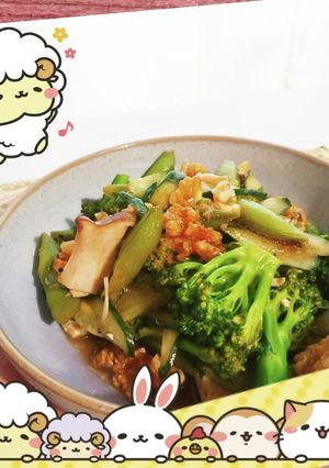 マクロビ☆春夏野菜ときのこのサラダ-レシピのメイン写真